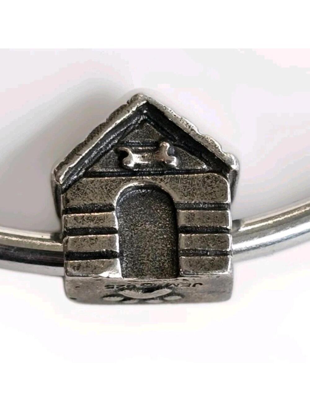 Dog House Charm .925 Sterling Silver By JEM Bead Adorable Animal Pets